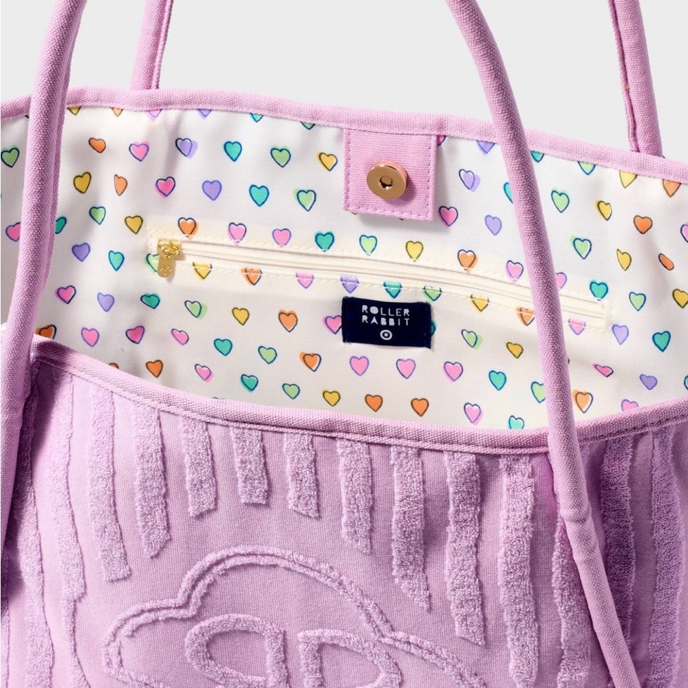 Roller rabbit x target large beach tote bag —Lavender - Picture 4 of 5